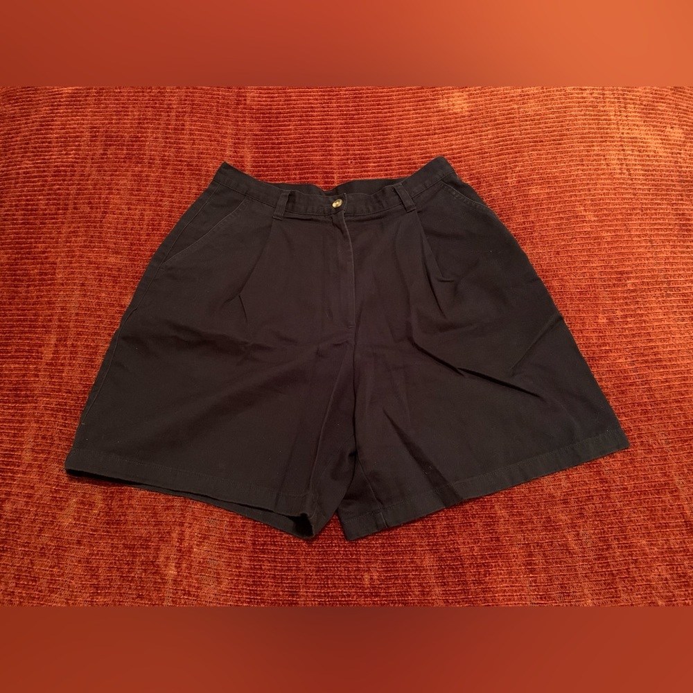 Navy Blue High Waist Shorts